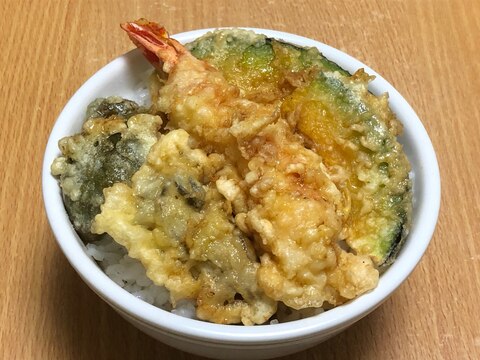 海老と牡蠣の天丼♪